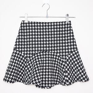 Sugarlips Houndstooth Flare Mini Skirt